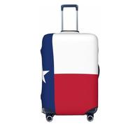 Gaxfjru Funda protectora para maleta, lavable, antiarañazos, diseño de la bandera del estado de Texas, Black, S