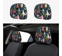 GaxfjRu Fundas para reposacabezas de coche para mujer, diseño de cascanueces y ballet, para baile de Navidad, transpirables y elásticas, accesorios para asiento de coche
