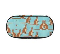 GaxfjRu Funny for Kangaroo Zoo - Estuche para lápices de gran capacidad, organizador para el hogar, la universidad, la oficina, para adultos