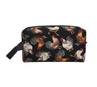 GaxfjRu Gallos franceses impresión Viaje Cosméticos Bolsa Organizador Grande de Maquillaje Mujeres para Cosméticos Artículos de tocador Accesorios, blanco, Talla única, Color blanco., Talla única