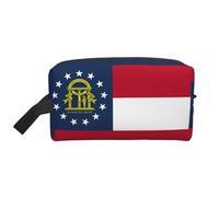 GaxfjRu Georgia Bandera del Estado Impresión Viaje Bolsa de Cosméticos Organizador Grande Bolso de Maquillaje Mujeres para Cosméticos Artículos de tocador Accesorios, Blanco, Talla Única, Color