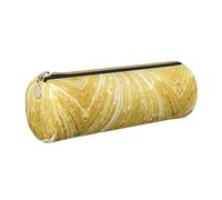 GaxfjRu Gold Bling - Estuche de piel con cremallera para bolígrafos y lápices, color dorado