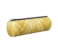 GaxfjRu Gold Bling - Estuche de piel con cremallera para bolígrafos y lápices, color dorado