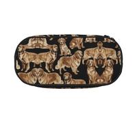 GaxfjRu Golden Retrievers - Estuche para lápices de gran capacidad, organizador para el hogar, la universidad, la oficina, para adultos