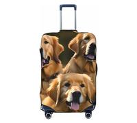 GaxfjRu Golden Retrievers - Funda protectora para maleta de viaje, lavable, antiarañazos, Black, M