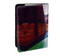 GaxfjRu Grand Canyon - Funda de piel para pasaporte, impermeable, para viajes, para mujeres y hombres, Black, Talla única