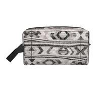 GaxfjRu Gris Impresión Tribal Bolsa Cosmética de Viaje Organizador Grande Bolso Maquillaje Mujer para Cosméticos Artículos de tocador Accesorios Blanco, Talla Única, Color blanco., Talla única