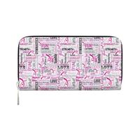GaxfjRu Gymnastics - Cartera larga de piel con estampado rosa para hombre, diseño vintage