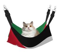 GaxfjRu Hamaca ajustable con bandera de Jordania, hamaca para ventana, acogedora cama de terciopelo para mascotas y descanso para gatitos