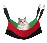 GaxfjRu Hamaca ajustable con bandera de Libia para gatos, para ventana, acogedora cama de terciopelo para mascotas y descanso para gatitos