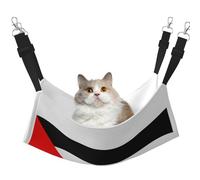 GaxfjRu Hamaca ajustable con bandera de Palestina para gatos, hamaca para ventana, acogedora cama de terciopelo para mascotas y descanso para gatitos