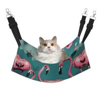 GaxfjRu Hamaca ajustable con diseño de flores de flamenco, para ventana, acogedora cama de terciopelo para mascotas y salón para gatitos