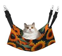 GaxfjRu Hamaca ajustable de girasol naranja para gatos, para ventana, acogedora cama de terciopelo para mascotas y descanso para gatitos