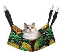 GaxfjRu Hamaca ajustable de piñas de frutas tropicales para gatos, para ventana, acogedora cama de terciopelo para mascotas y descanso para gatitos