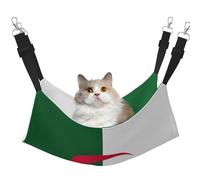 GaxfjRu Hamaca ajustable de terciopelo con diseño de bandera de Argelia para ventana, acogedora cama de terciopelo para mascotas y salón para gatitos