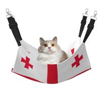 GaxfjRu Hamaca ajustable para gatos con bandera de Georgia, para ventana, acogedora cama de terciopelo para mascotas y descanso para gatitos