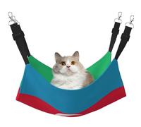 GaxfjRu Hamaca ajustable para gatos, con diseño de bandera de Azerbaiyán, para ventana, acogedora cama de terciopelo para mascotas y sala de estar para gatitos