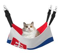 GaxfjRu Hamaca ajustable para gatos con diseño de bandera de Eslovaquia, para ventana, acogedora cama de terciopelo para mascotas y descanso para gatitos