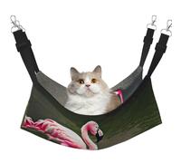 GaxfjRu Hamaca ajustable para gatos con diseño de flamenco rosa, para ventana, acogedora cama de terciopelo para mascotas y descanso para gatitos