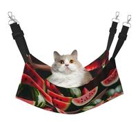 GaxfjRu Hamaca ajustable para gatos con diseño de sandía y fruta fresca, para ventana, acogedora cama de terciopelo para mascotas y descanso para gatitos