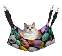 GaxfjRu Hamaca ajustable para gatos con forma de huevos de Pascua para ventana, acogedora cama de terciopelo para mascotas y descanso para gatitos