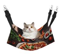 GaxfjRu Hamaca ajustable para gatos con forma de pizza, para ventana, acogedora cama de terciopelo para mascotas y salón para gatitos