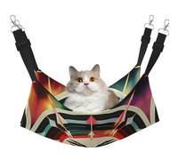 GaxfjRu Hamaca ajustable para gatos, diseño de flechas de caza, triángulos, ciervos, para ventana, acogedora cama de terciopelo para mascotas y descanso para gatitos