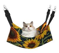 GaxfjRu Hamaca ajustable para gatos, diseño de girasol, para ventana, acogedora cama de terciopelo para mascotas y sala de estar para gatitos