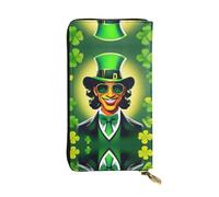 GaxfjRu Happy St Patrick's Day - Cartera para mujer, compacta y segura, con compartimento con cremallera, tamaño pequeño, Negro -, Talla única, Classic