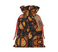 GaxfjRu Heaps of Orange Monarch Butterflies - Bolsa de arpillera con estampado de mariposas monarca, regalos de Navidad, bolsa de regalo para regalos, varios tamaños (S, M)