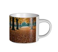 GaxfjRu Hello Autumn - Tazas de cerámica hechas a mano con impresión otoñal, tazas de pared gruesa de gran capacidad, con mango en C para café, té y regalos