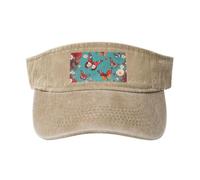 GaxfjRu Hen Flying Butterflies Among Flowers - Gorra de protección solar transpirable para mujer, para golf, tenis, correr, uso diario, natural, Talla única