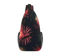 GaxfjRu Hermosa bolsa cruzada con estampado de fuegos artificiales para mujeres y hombres, para viajes, senderismo, mochila cruzada