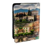 GaxfjRu Hermosa funda para pasaporte con estampado de Italia para viajes, organizador de viaje, funda para tarjetas de crédito, funda para pasaporte, Black, Talla única