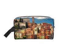 GaxfjRu Hermosa Italia impresión Viaje Cosmético Bolsa Organizador Grande Bolsa de Maquillaje Mujeres para Cosméticos Artículos de tocador Accesorios, blanco, Talla única, Color blanco., Talla única