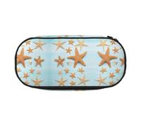 GaxfjRu Hermoso estuche con estampado de estrella de mar de gran capacidad, estuche estético para hombres y mujeres, oficina en casa