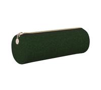 GaxfjRu Hunter Green - Estuche de piel con cremallera para bolígrafos y lápices, diseño de pétalos florales, color verde