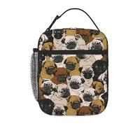 GaxfjRu Imagen De Pug - Contenedor térmico para almuerzo, ligero y aislado, ideal para oficina y al aire libre, viajes