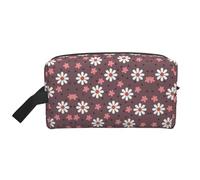 GaxfjRu Impresión de girasol blanco bolsa cosmética de viaje organizador grande bolsa de maquillaje de las mujeres para cosméticos artículos de arte, blanco, talla única, Color blanco., Talla única