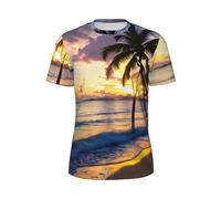 GaxfjRu Impresionantes camisetas Jamaica Beach de secado rápido para hombre, camisetas atléticas que absorben la humedad, camisas de gimnasio de manga corta para entrenamientos, Negro, M