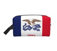 GaxfjRu Iowa Bandera de Estado Impresión Viaje Bolsa de Cosméticos Organizador Grande Bolsa de Maquillaje Mujeres para Cosméticos Artículos de tocador Accesorios, Blanco, Talla Única, Color blanco.,