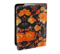 GaxfjRu Juego de fundas de cuero con estampado floral ornamentado para pasaporte, funda impermeable para pasaporte para mujeres y hombres, Black, Talla única
