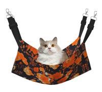 GaxfjRu Juego de hamaca ajustable floral ornamentada para gatos, hamaca para ventana, acogedora cama de terciopelo para mascotas y salón para gatitos