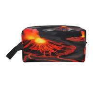 GaxfjRu Kilauea Vulcanos Impresión Viaje Cosméticos Bag Organizador Grande Bolsa de Maquillaje Mujeres para Cosméticos Artículos de tocador Accesorios, Blanco, Talla Única, Color blanco., Talla única