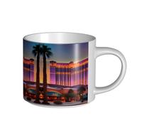 GaxfjRu Las Vegas Sunset 1 - Tazas de cerámica hechas a mano, tazas de pared gruesa de gran capacidad, con mango en C para café, té y regalos