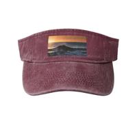 GaxfjRu Last Sun Rays of Over The Sea Waves - Gorra de protección solar transpirable para mujer, para golf, tenis, correr, uso diario, rosso, Talla única