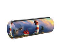 GaxfjRu Lighthouse Diamond Painting - Estuche de piel con cremallera para bolígrafos y lápices, diseño de diamantes