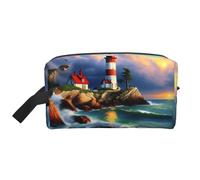 GaxfjRu Lighthouse Diamond Painting Impresión Viaje Cosméticos Bolsa Organizador Grande Bolsa de Maquillaje Mujeres para Cosméticos Artículos de tocador Accesorios, Blanco, Talla Única, Color blanco.,