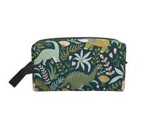 GaxfjRu Lindo dinosaurio impresión Viaje Cosmético Bolsa Organizador Grande Bolsa de Maquillaje Mujeres para Cosméticos Artículos de tocador Accesorios, blanco, Talla única, Color blanco., Talla única