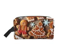GaxfjRu lindo galletas hombre impresión viaje bolsa cosmética organizador grande maquillaje bolso mujer para cosméticos artículos de tocador accesorios, blanco, talla única, Color blanco., Talla única